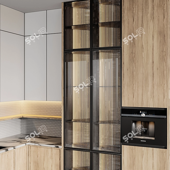 Versatile Kitchen Modern39: Resizable for Every Project! 3D model image 5
