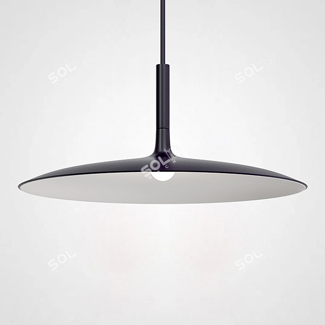 Impressive VISOR Black Pendant Light 3D model image 2