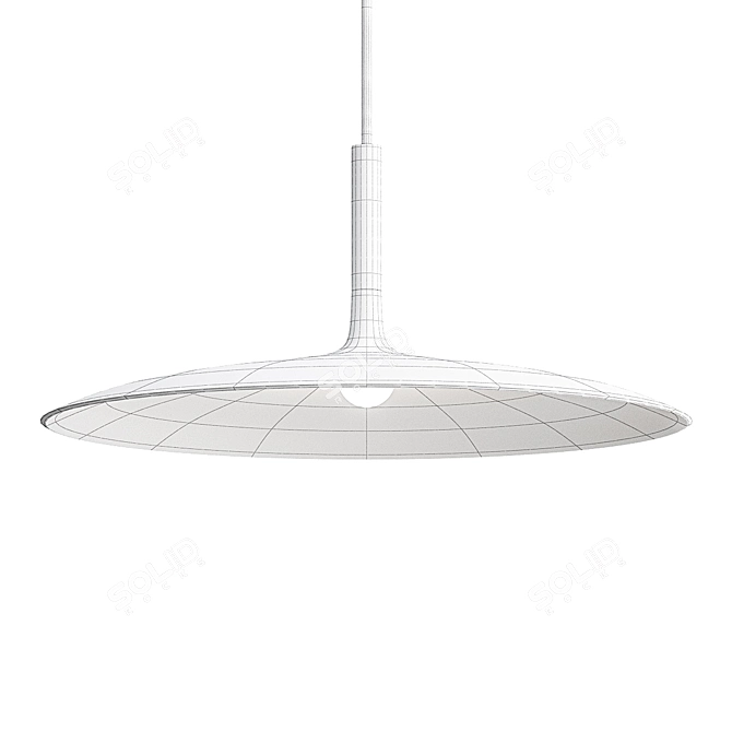 Impressive VISOR Black Pendant Light 3D model image 3