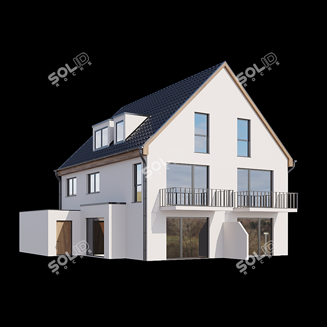 Contemporary Home Design 3D model image 1