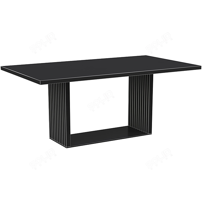 Modern Lincoln Dining Table 3D model image 2