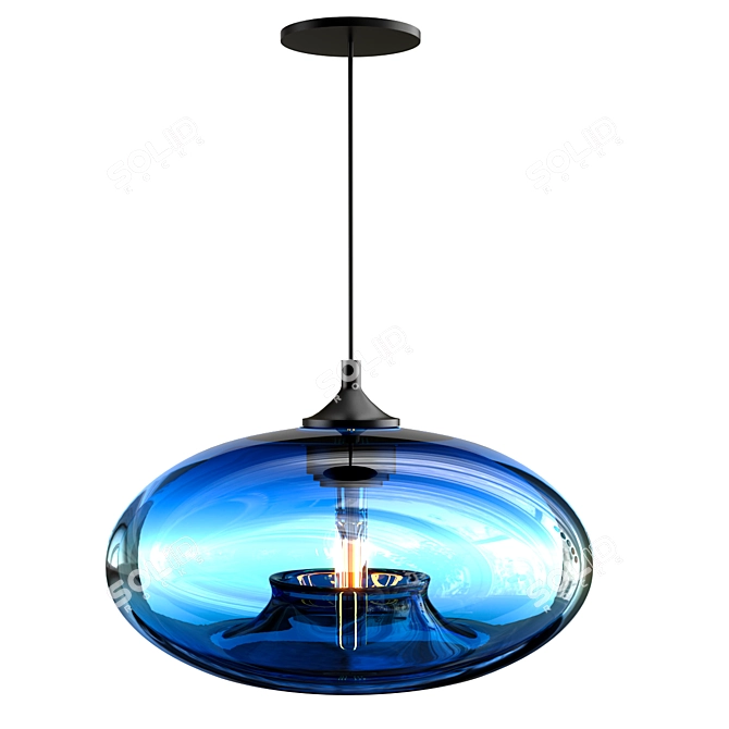 Nordic Glass Pendant Light 3D model image 1