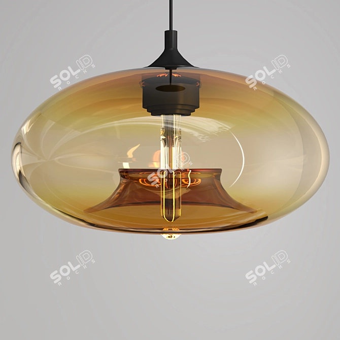 Nordic Glass Pendant Light 3D model image 6