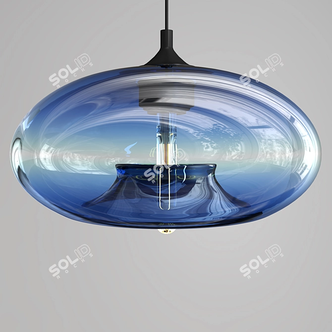 Nordic Glass Pendant Light 3D model image 8