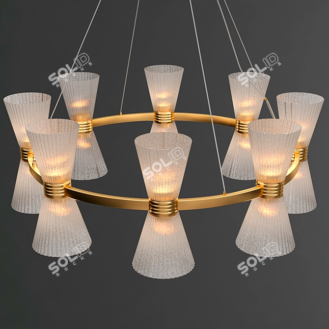 Elegant Elinor Chandeliers 3D model image 2