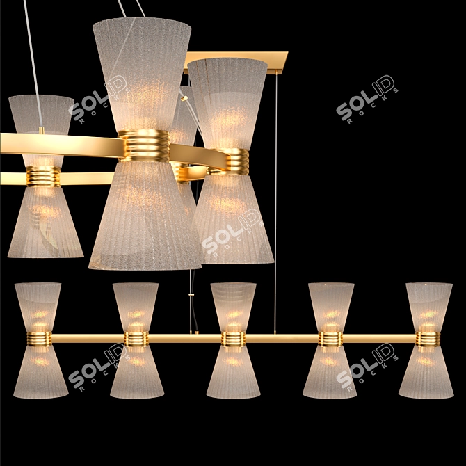 Elegant Elinor Chandeliers 3D model image 3