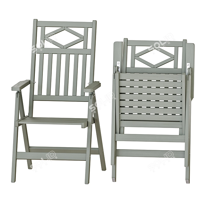 IKEA BONDHOLMEN Table and Chairs Set 3D model image 4