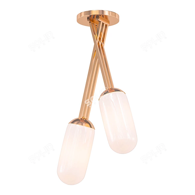 Palisade Double Pendant Light 3D model image 1