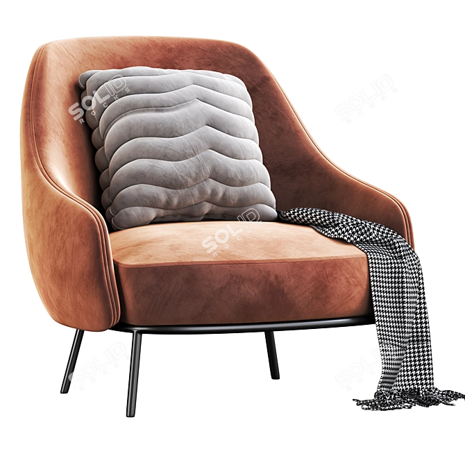 Modern Shift Armchair: Sleek Design, Maximum Comfort 3D model image 1