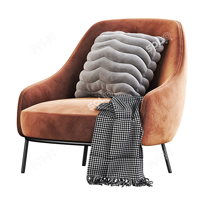 Modern Shift Armchair: Sleek Design, Maximum Comfort 3D model image 4