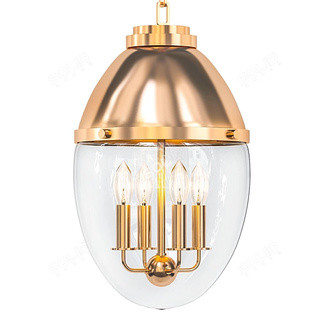 Elegant Hudson Valley Kennedy Pendant 3D model image 1