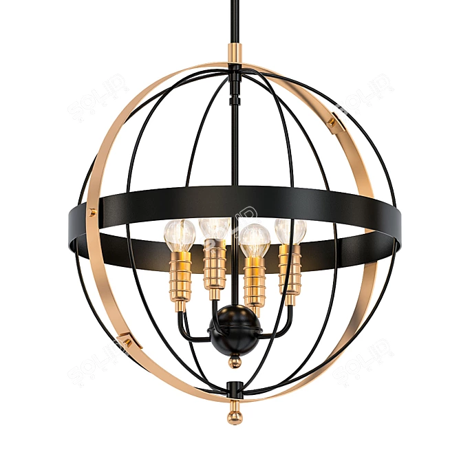 Elegant McLendon Pendant Chandelier 3D model image 1