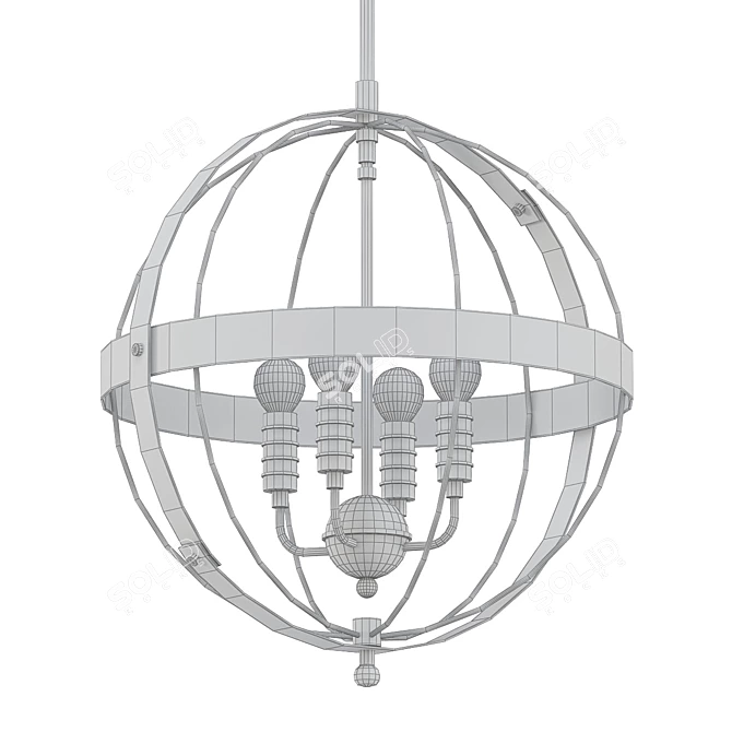 Elegant McLendon Pendant Chandelier 3D model image 2