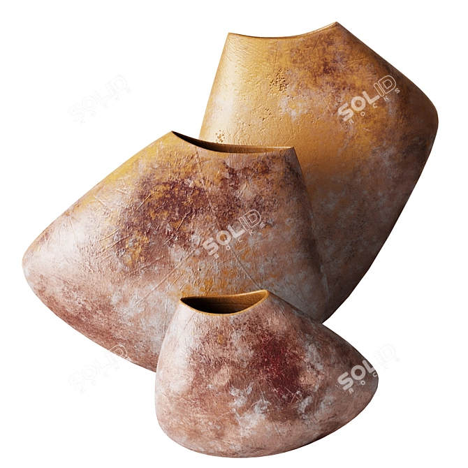 Elegant Centimeter-Sized Vase 3D model image 1