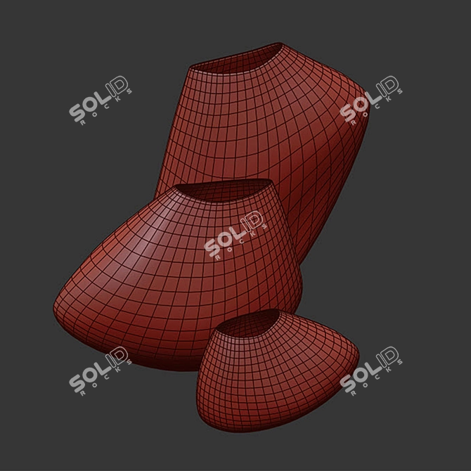 Elegant Centimeter-Sized Vase 3D model image 2