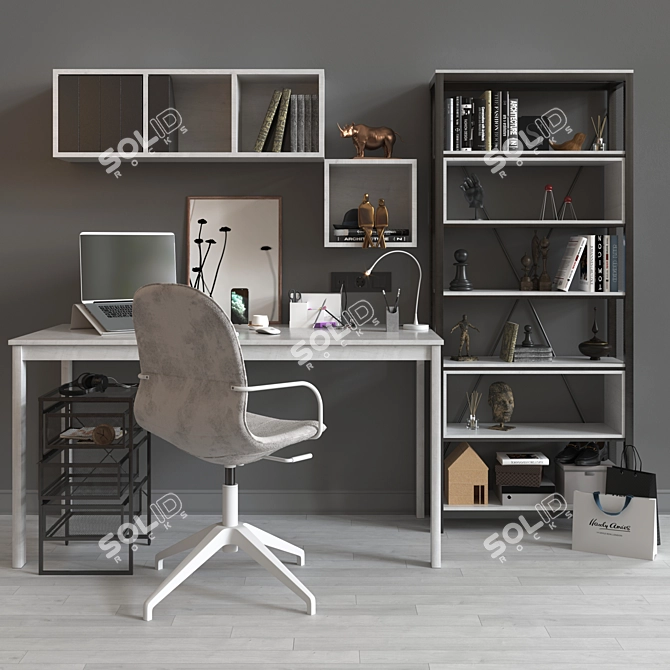 Modern Office Furniture Set 3D model image 7