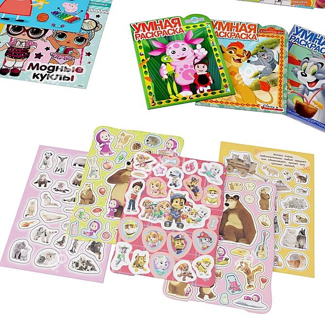 Colorful Kids' Books & Drawing Albums 3D model image 4