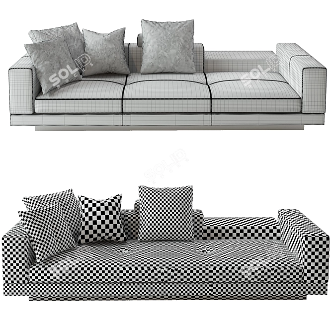 Luxury Minotti Connery Sofa 3D model image 3