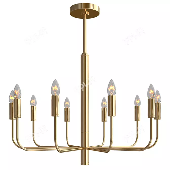 Elegant Brianna Chandelier 3D model image 1