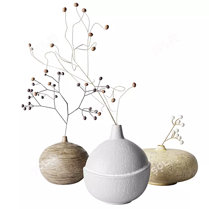 Modern Centimeter-Scaled Vase for Eclectic Home Décor 3D model image 1
