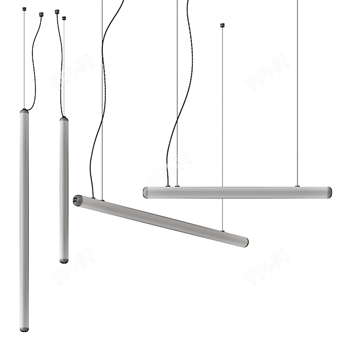 SLIDE Stiletto Pendant Lamp: Sleek and Stylish Illumination 3D model image 2