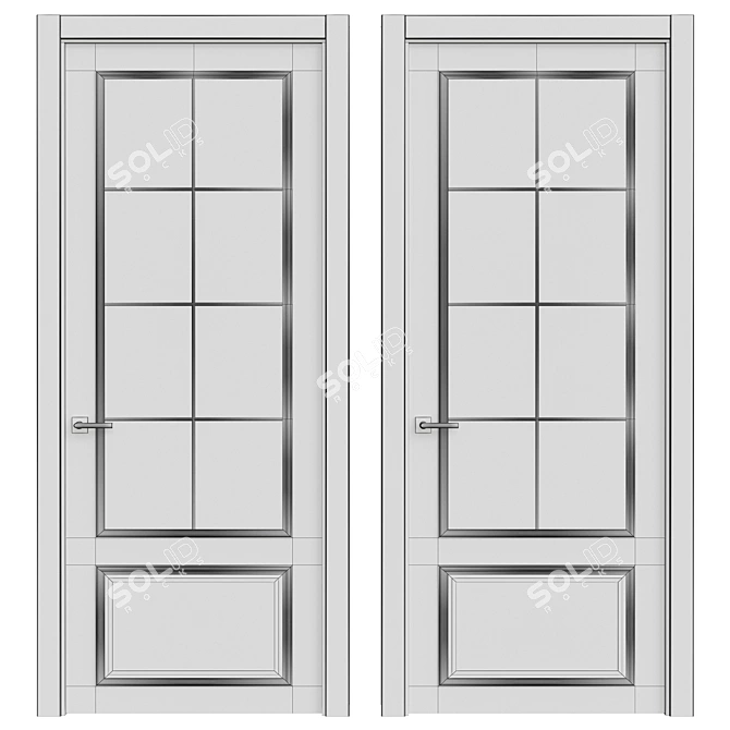 Modern Interior Door - Size: 2200x980mm 3D model image 2