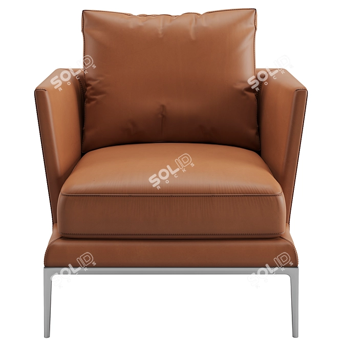 B&B Italia Atoll Armchair: Sleek, Modern Design 3D model image 2