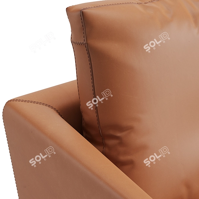 B&B Italia Atoll Armchair: Sleek, Modern Design 3D model image 4