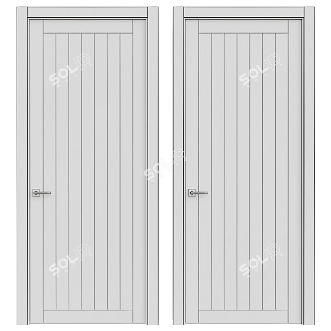 Contemporary Interior Door: 2200 / 980 mm 3D model image 2