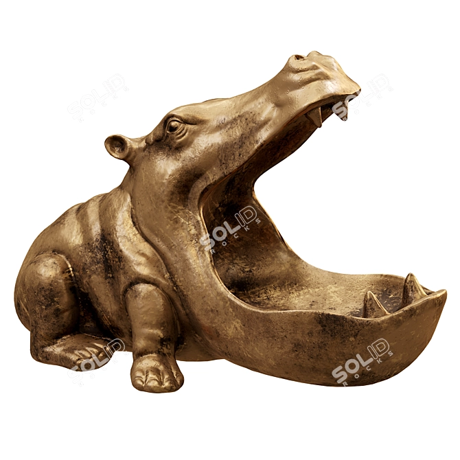 2013 Hippo Miniature Figurine 3D model image 6