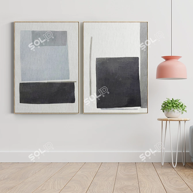 Contemporary Frame Set for Interior 3D model image 3