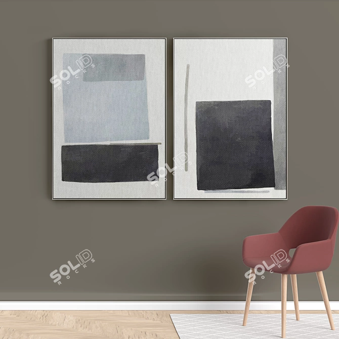 Contemporary Frame Set for Interior 3D model image 5