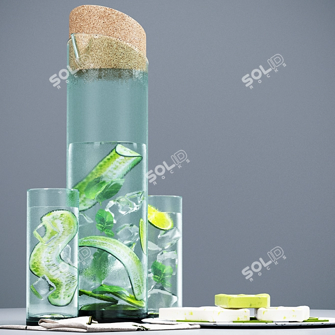 Pure Lime Infusion in Canopy Carafe 3D model image 4