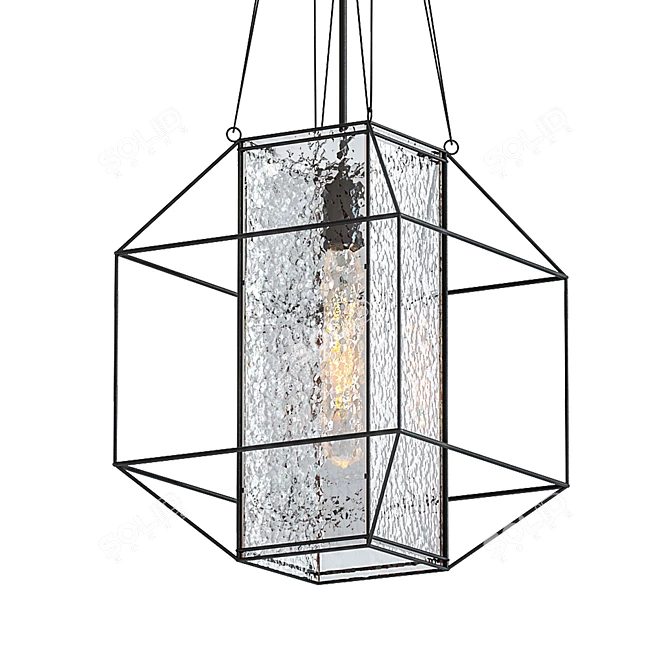 Vintage Waterbury Pendant Light 3D model image 1