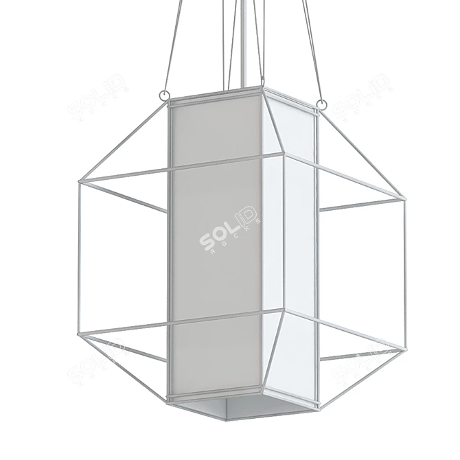 Vintage Waterbury Pendant Light 3D model image 2