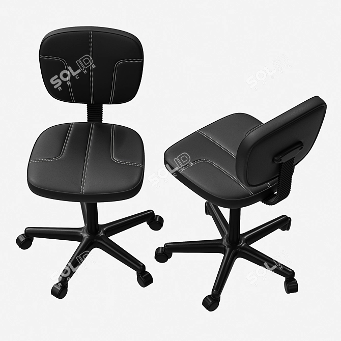 Alban Work Chair: Comfortable & Stylish 3D model image 3