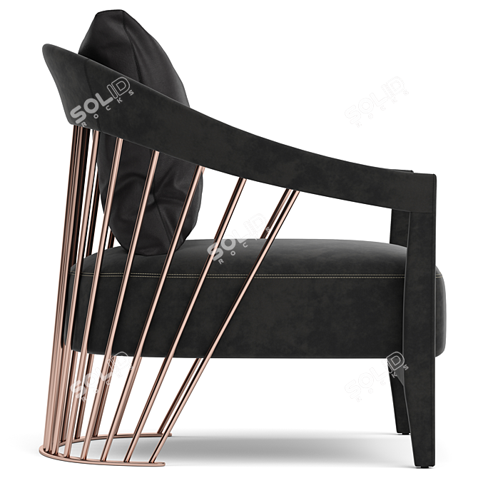 Sophisticated Longhi Dorothy Armchair 3D model image 3