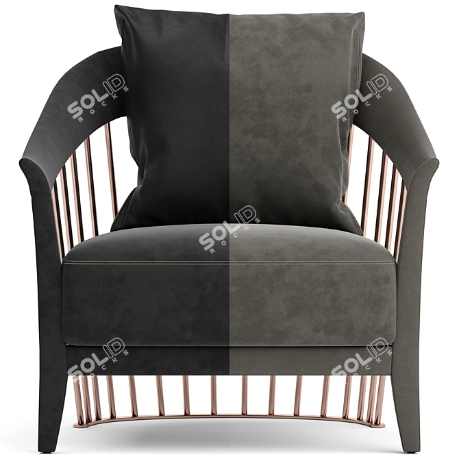 Sophisticated Longhi Dorothy Armchair 3D model image 4