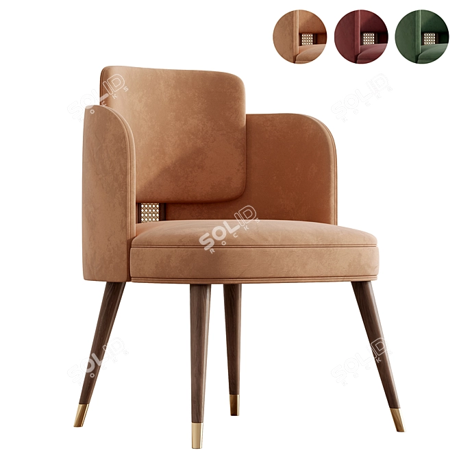 Elegant Dining Chair - Mezzo Collection 3D model image 1