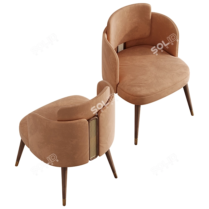 Elegant Dining Chair - Mezzo Collection 3D model image 2