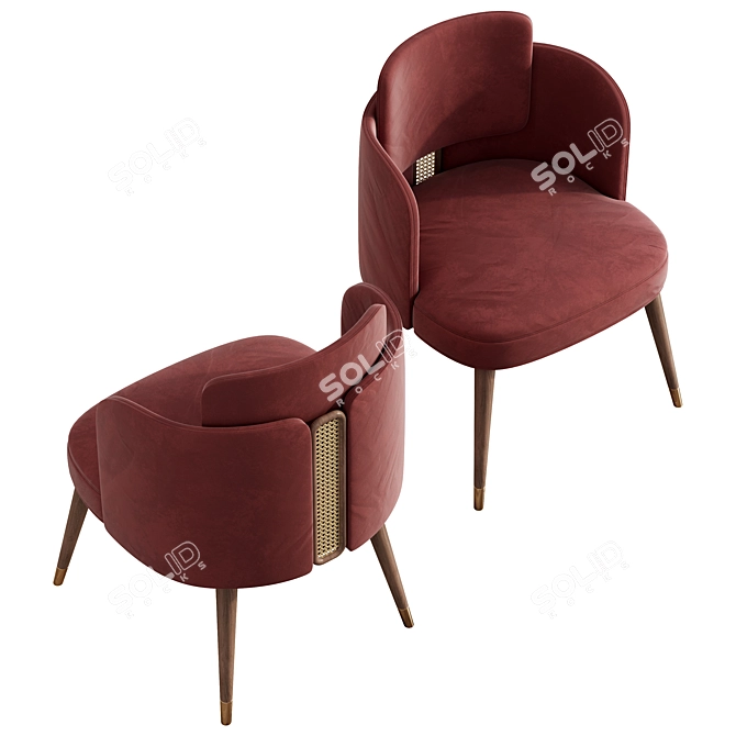 Elegant Dining Chair - Mezzo Collection 3D model image 3