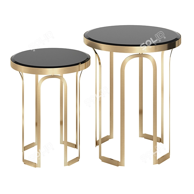 Elegant Castle Tower Side Table 3D model image 3