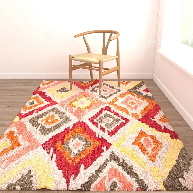 Versatile Set of 8 Rugs: No 367 3D model image 5