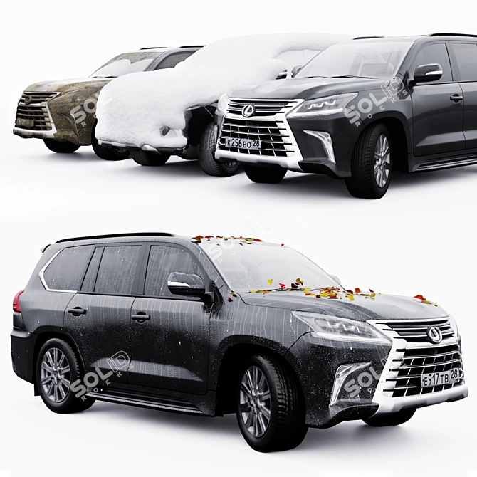 All-Weather Lexus LX570: Conquer Every Season 3D model image 1