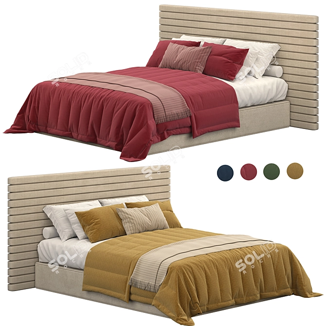 Elegant Modena Bed: Restoration Hardware 3D model image 1