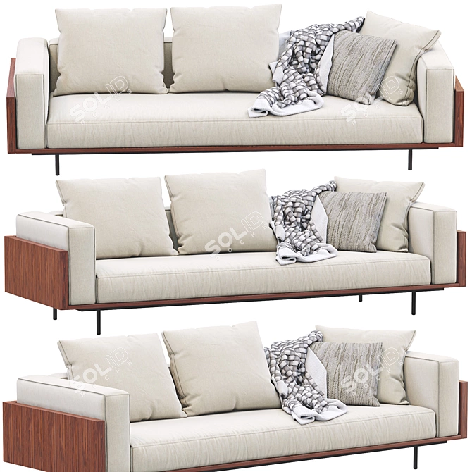 Minotti Brasilia Sofa: Modern Elegance for Your Space 3D model image 1