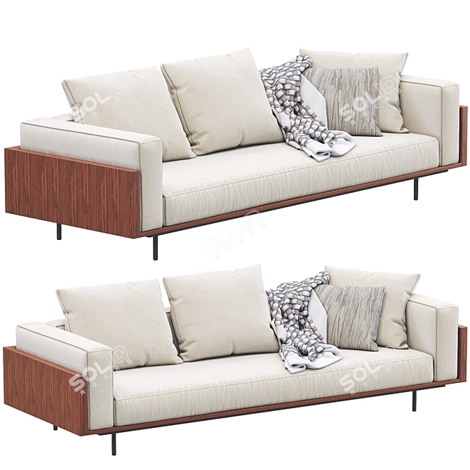 Minotti Brasilia Sofa: Modern Elegance for Your Space 3D model image 2