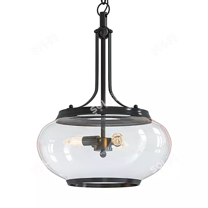 Largo 14: Oil Rubbed Bronze Pendant Light 3D model image 1