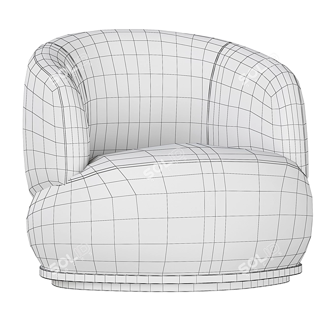  Orbit Armchair: Sleek and Stylish Seating Solution 3D model image 7