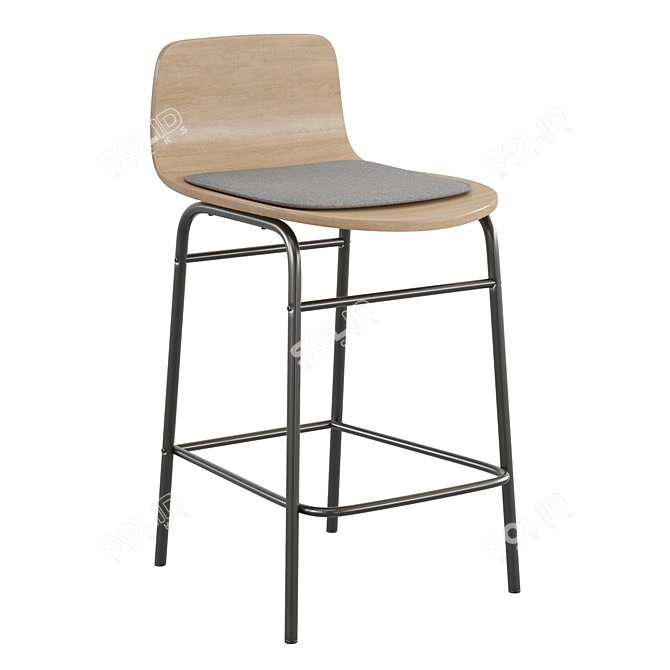 Elegant Blutante Bar Stool: La Redoute's Finest 3D model image 1